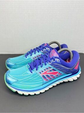 Brooks Glycerin 14 Womens Running Sz 9.5B 1202171B402 Scuba Blu/Diva Pink Nice!